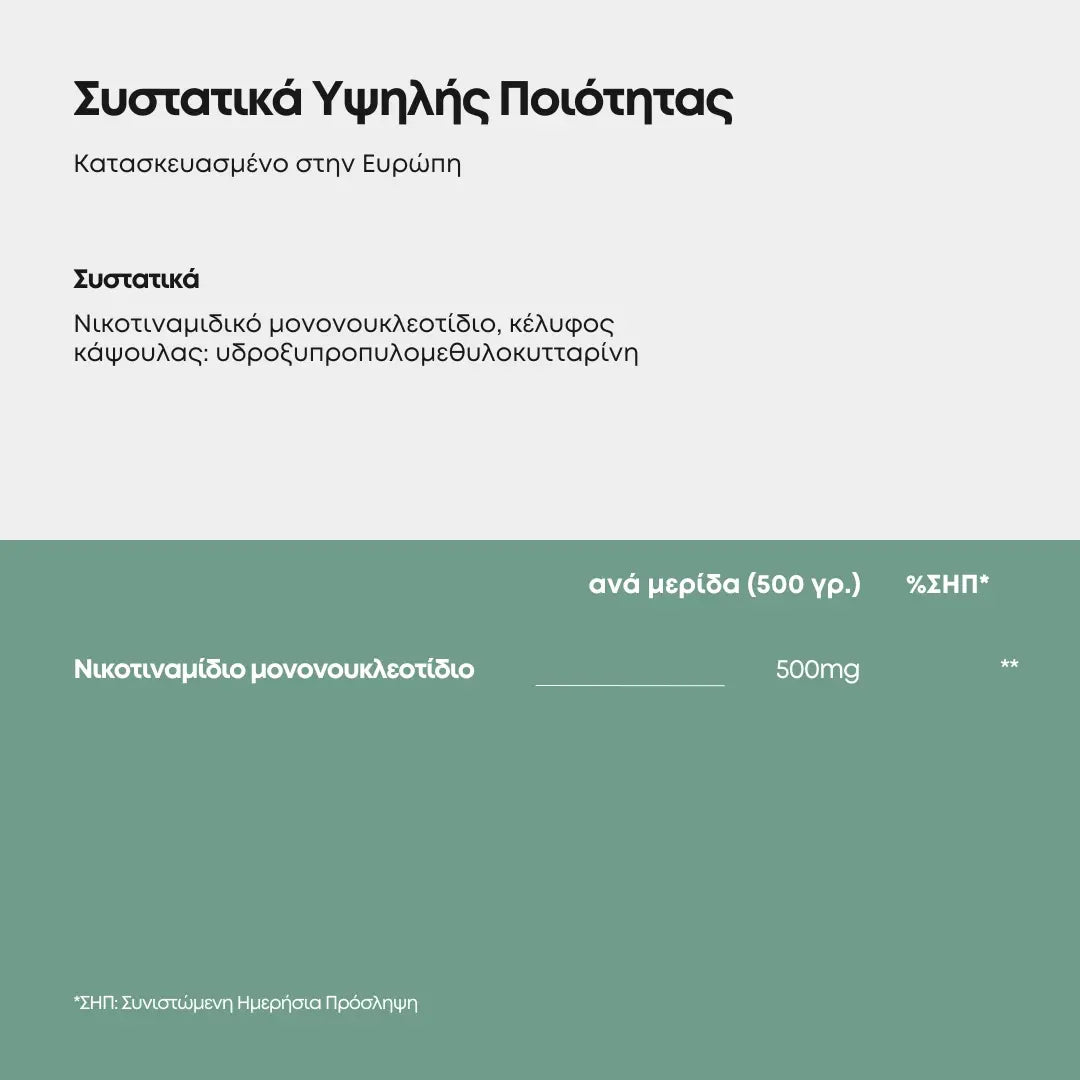 Κάψουλες NMN Συστατικά