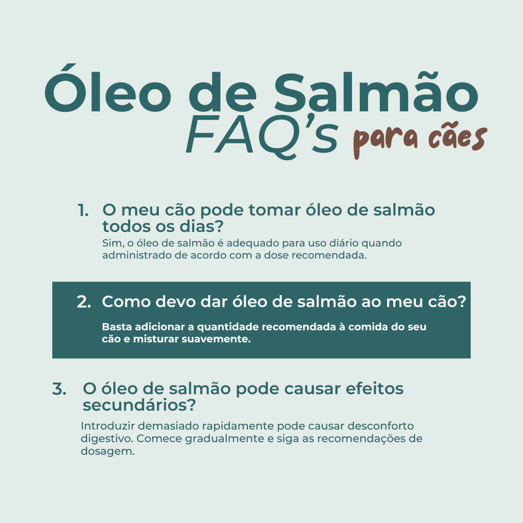 Óleo de Salmão para Cães faqs
