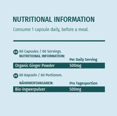 Organic Ginger Supplement