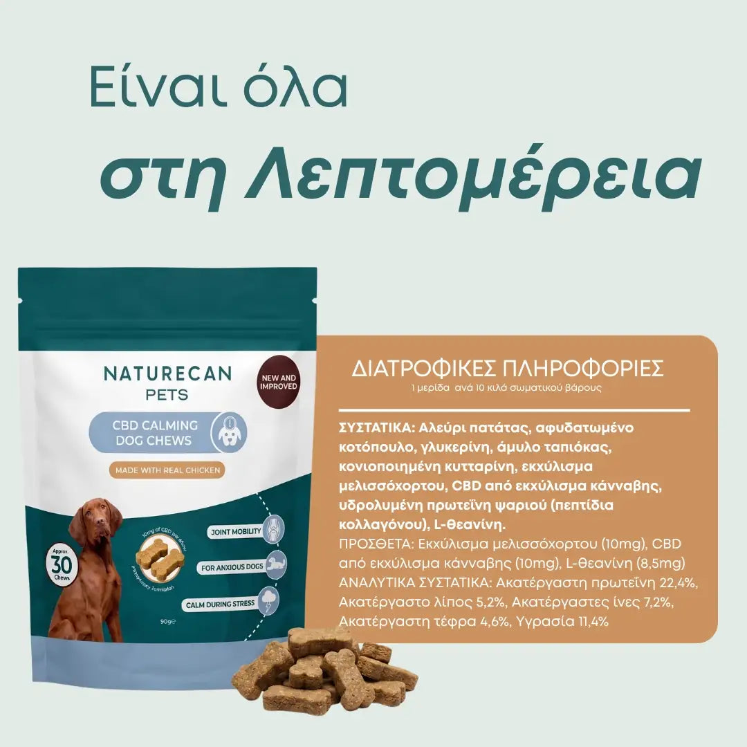 Λιχουδιές CBD Σκύλων για Ηρεμία (+Γάτες)