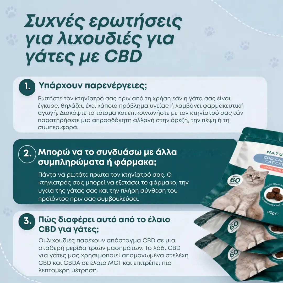 Λιχουδιές CBD για Γάτες