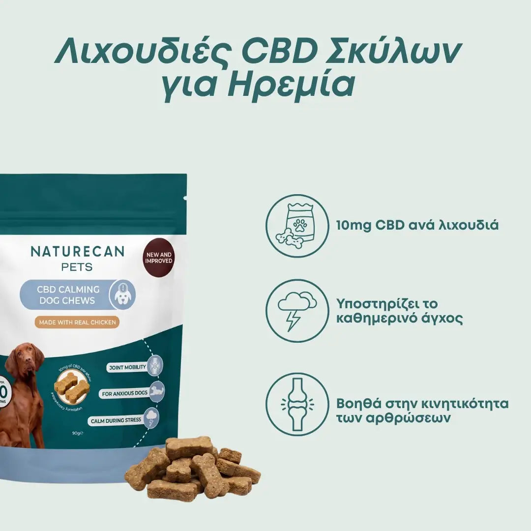 Λιχουδιές CBD Σκύλων για Ηρεμία (+Γάτες)