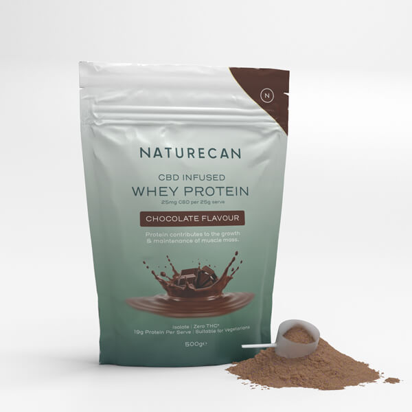 Πρωτεΐνη ορού γάλακτος με CBD-Μαύρη σοκολάτα-500g-Naturecan GR